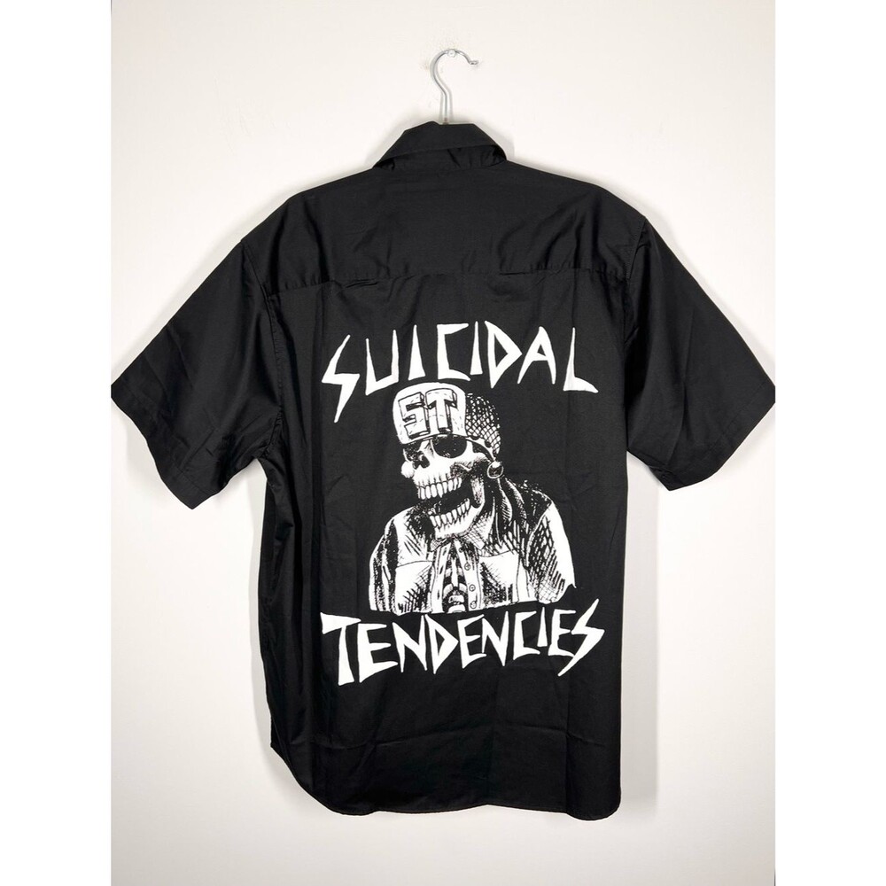 Dixxon Workforce Suicidal Tendencies Short Sleeve Button Up Shirt Skull XL - Picture 3 of 12
